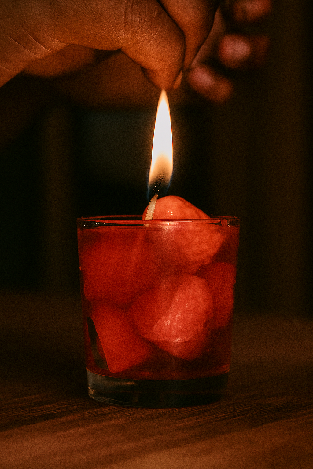 Red Strawberry Wax Candle | Strawberry Bliss Candle | Fruity & Fresh Aroma