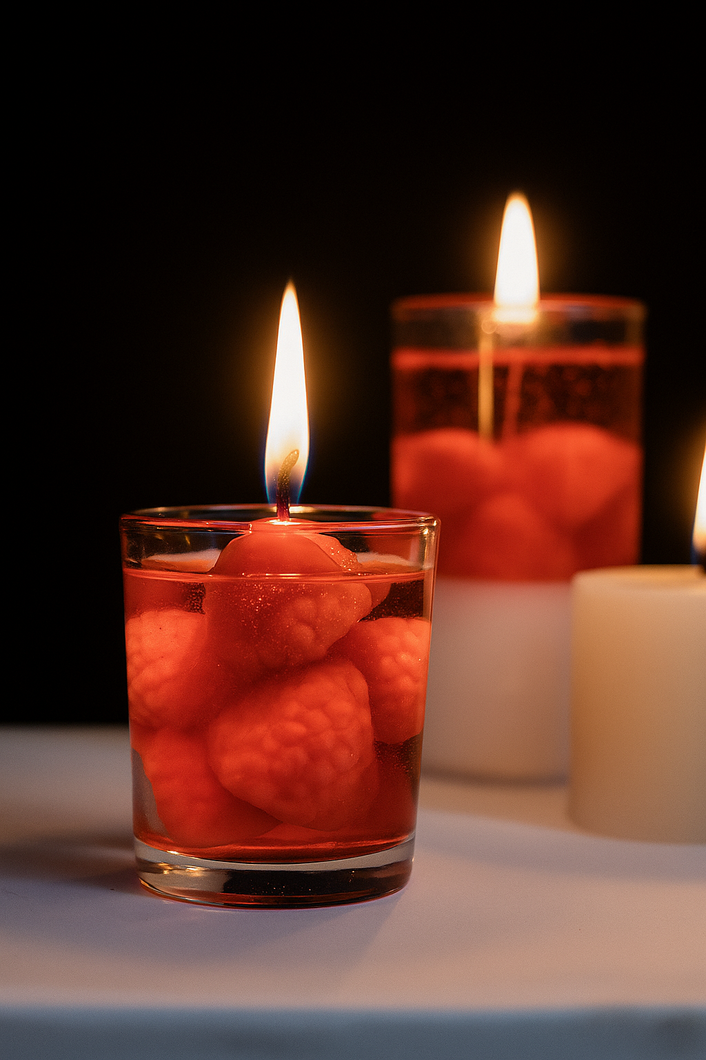 Red Strawberry Wax Candle | Strawberry Bliss Candle | Fruity & Fresh Aroma
